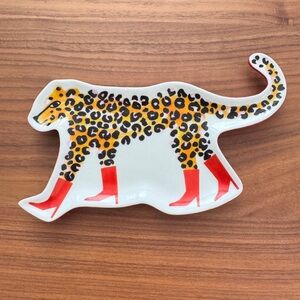 Leopard Print Decorative Tray，Leopard Ring Dish, Ceramic Leopard, Cheetah Decor